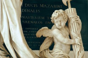 Şapel mermer ve bronz Kardinal Jules Mazarin 1602-61 1689-93 mezarının Detay